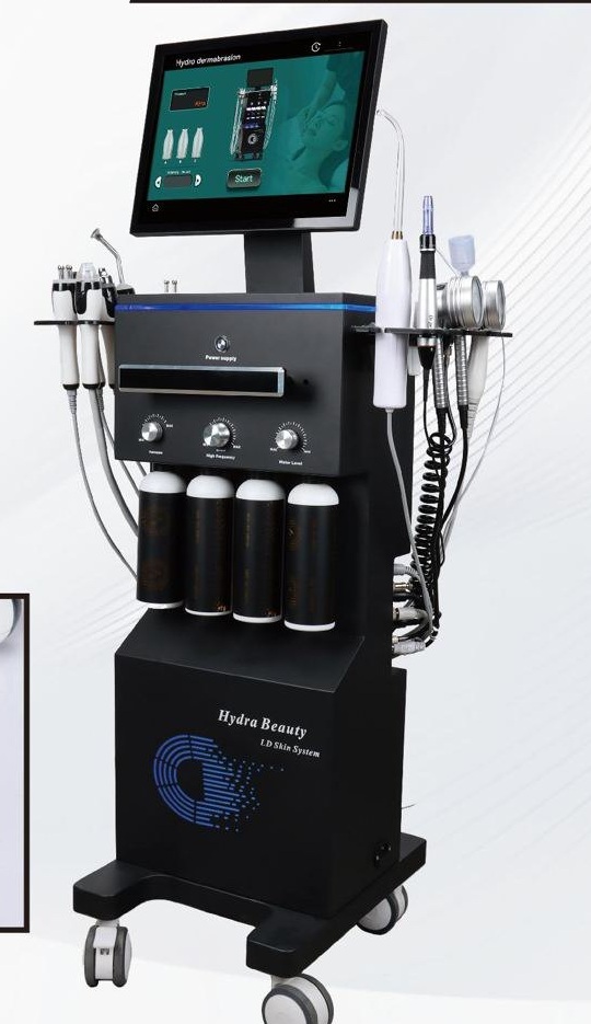 N8050T Hydro Spa equipment with touch display and treatment handpieces